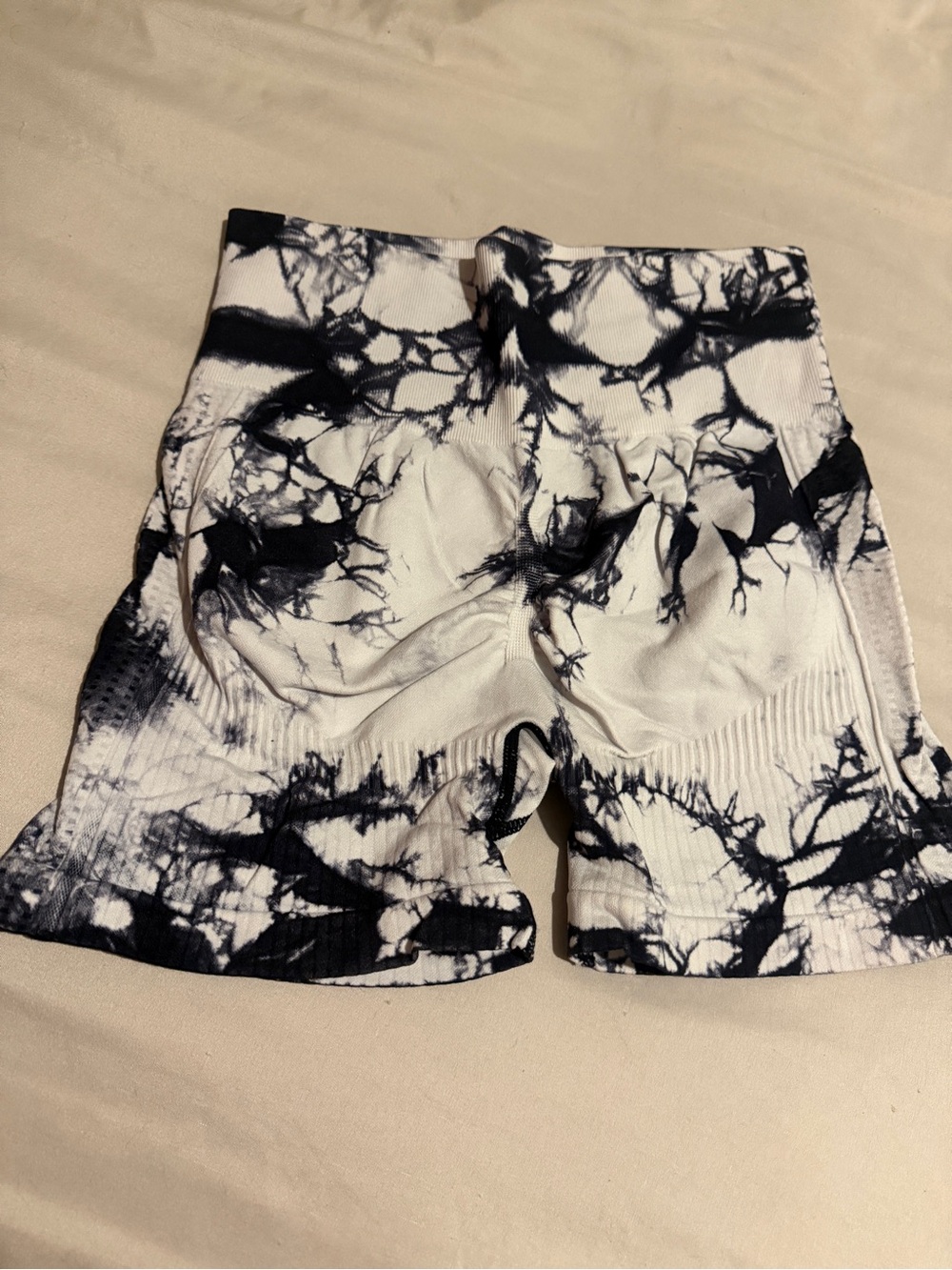 Black & White Tie-Dye Shorts